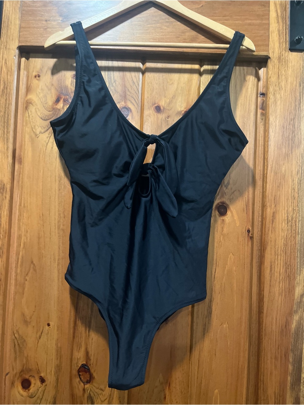 Old Navy Black One-Piece Swimsuit with Back Ties